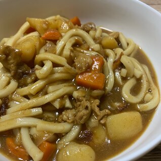 残り物のカレーで！カレーうどん